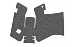 TALON GRP FOR GLOCK 17 GEN5 black rubber grip pieces, laid flat with textured surfaces