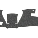 TALON GRP FOR GLOCK 43 SND, black textured adhesive grip pieces laid flat
