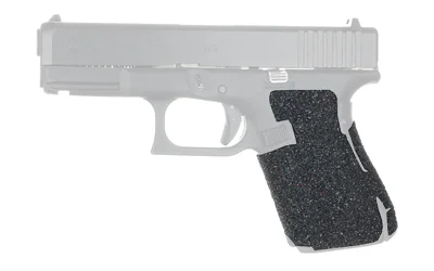 TALON EVO GRP FOR GLOCK COMPACT RBR, black textured grip wrap shown fitted on a pistol grip
