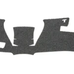 TALON GRP FOR GLOCK 43 RBR black textured grip pieces, top view