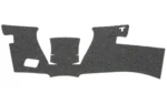 TALON GRP FOR GLOCK 43 RBR black textured grip pieces, top view
