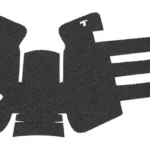TALON GRP FOR GLOCK 17 GEN3 RBR black textured grip pieces, top view