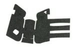 TALON GRP FOR GLOCK 19 GEN4 SND black textured grip pieces, top view