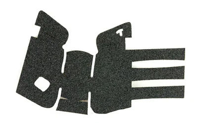 TALON GRP FOR GLOCK 19 GEN4 SND black textured grip pieces, top view