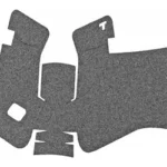 TALON GRP FOR GLOCK 17 GEN5 SND NOBK black textured adhesive grip pieces laid flat