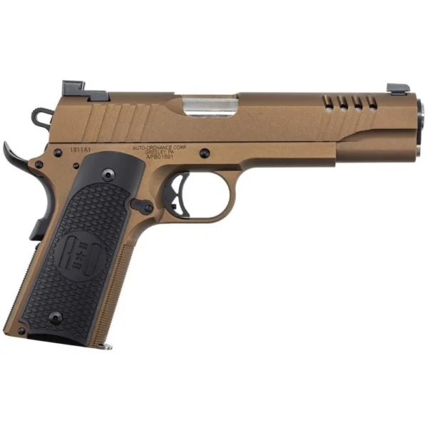 Kahr Arms Auto-Ordnance 1911A1 Handgun 45 ACP 7rd Magazine 5" Barrel Burnt Bronze Night Sights