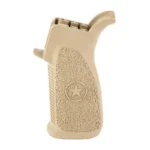 Bravo Company BCM GRIP MOD 4 FLAT DARK EARTH, tan textured pistol grip, right-side view
