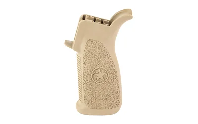 Bravo Company BCM GRIP MOD 4 FLAT DARK EARTH, tan textured pistol grip, right-side view