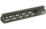 Bravo Company BCM GUNFTR MCMR RAIL 556 10.5 MLK, black angled side view with top rail and slots