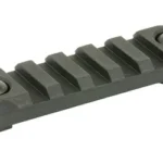 Bravo Company BCM GUNFTR NYLON RAIL 3" BLK MLOK, black top angled view with rail slots and screws