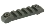 Bravo Company BCM GUNFTR NYLON RAIL 3" BLK MLOK, black top angled view with rail slots and screws