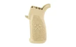 Bravo Company BCM Grip Mod 4 Jack Carr, FDE side view with textured grip panels