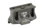 Bravo Company BCM LOWER 1/3 A/T MOUNT T2 BLK, black mount in angled front view with clamp and top screws
