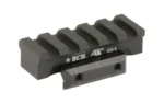Bravo Company BCM AT Optic Riser 525-5 black, angled top view with five rail slots