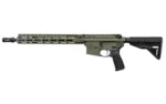 Bravo Company BCM RECCE-14 ODG rifle, right-side view with rail and adjustable stock