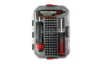 REAL AVID SMART TORQ/DRIVER 83PC SET red and black drivers and bits in clear case