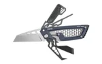 REAL AVID GUN TOOL AMP PISTOL, open black and gray multitool with blade and folding implements