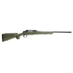 CVA Cascade rifle, right-side view with OD green stock, black barrel and top rail