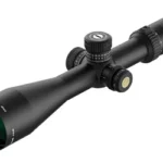 ATHLON HELOS BTR G2 APLR6 black scope, angled side view with turrets and large objective bell