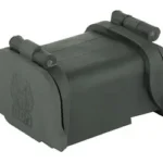 GG&G EOTECH lens cover for XPS, black angled front view with two hinged covers