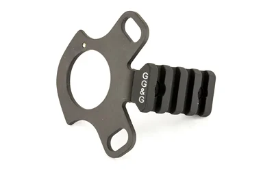 primary-16403 GG&G MOSS 590 SLING/FLSHLGHT MNT gray metal mount, angled view with loop and slotted rail