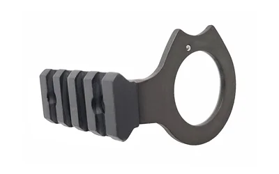 primary-16408 GG&G REMINGTON 870 FLASHLIGHT MOUNT black, side view with circular clamp and rail section