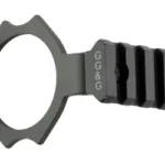 GG&G BENELLI M4 FLASHLIGHT MOUNT black, angled view with octagonal clamp and rail section