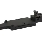 GG&G BRTTA 1301 RMR MNT 1/2 GHST RNG black mount, angled top view with raised ring