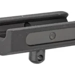 GG&G HARRIS BIPOD ADAPTER black, angled side view with recessed lever and mounting stud