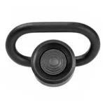 GG&G HEAVY DUTY QD SLING SWVL black, front view with oval loop and round push button