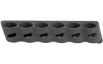 GG&G, Inc. GG&G MOSS 590 6-SHT SIDE SADDLE BLK, black angled view with six shell openings