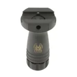GG&G, Inc. GG&G SFG-1 SHORT VERTICAL GRIP BLK, black front view with fluted body