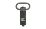 GG&G, Inc. GG&G QD SIDE SLING ATTACH DOVETAILS, black front view with oval swivel loop