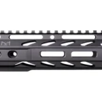 PHASE5 LPSN75 FF MLOK RAIL 7.5 BLK black handguard, right side view with top rail and slots