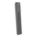American Tactical ATI GSG MP40 magazine, black side view with long narrow body