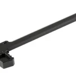 PHASE5 DUAL LATCH CHRG HNDL AR15 black, angled view with extended shaft and dual latches