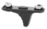 PHASE5 MINI HAND STOP MLOK BLK, front angled view with tapered stop and two mounting screws