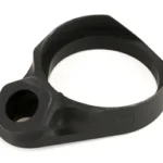 PHASE5 Sloped QD End Plate BLK, angled view of black plate with large loop and small socket