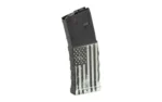 Mission First Tactical Extreme Duty black magazine with distressed American flag design