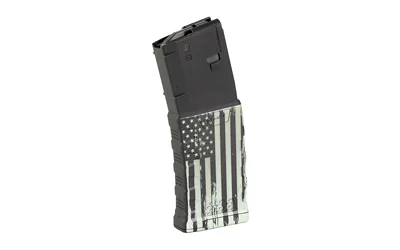 Mission First Tactical Extreme Duty black magazine with distressed American flag design