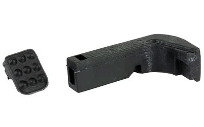 primary-16520 GHOST LO-PRO MAG RLS FOR GLK G1-3, black textured magazine release shown from two angles