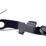 GHOST MIDDLE SLD RLS FOR GLK 1-4 BLK, black side view with round opening and wire spring