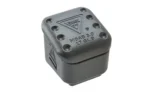 GHOST MOAB +6 FITS PMAG 17 dark gray magazine extension with marked top, angled view