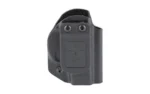 Mission First Tactical MFT AIWB Holster Ruger LCP, black front view with belt clip and screws