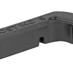 Ghost Tactical Extended Mag Release for Glock Gen3, black release in angled view with raised lettering