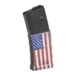 Mission First Tactical MAG MFT Extreme Duty 5.56 30RD AMFV, angled magazine with US flag design