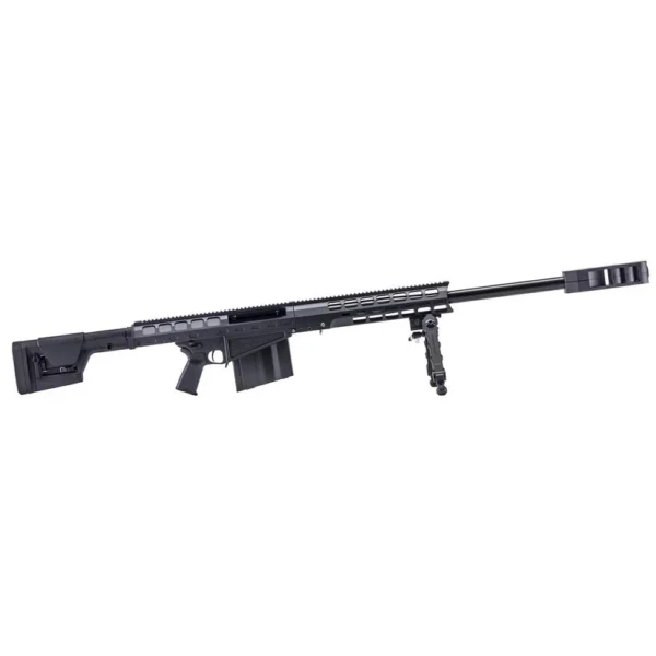 Kahr Arms Auto Ordnance TAO50 black rifle, right-side view with bipod and muzzle brake