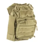 NCSTAR VISM FIRST RESP UTL BAG tan bag, front view with handle, straps and zippered pockets