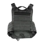 NCSTAR PLATE CARRIER MED-2XL BLK black carrier, front view with MOLLE webbing and straps