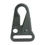 BL FORCE HK STYLE HOOK, black metal hook with spring gate and webbing slot